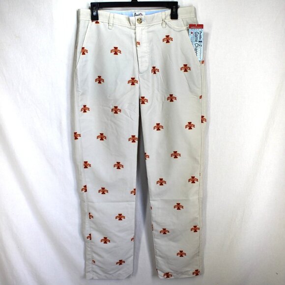 Iowa State Cyclones Ovation Game Changer Pants Mens Size 32 x 32 Tan Khaki Logo - Picture 1 of 5